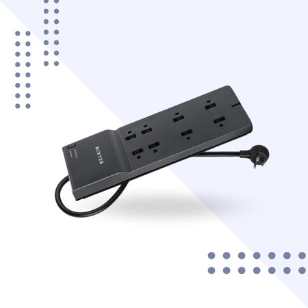 Belkin Power Strip Surge Protector with 8 AC Multiple Outlets