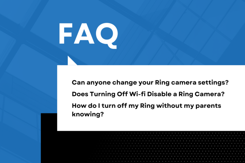 링 카메라에 대한 FAQ