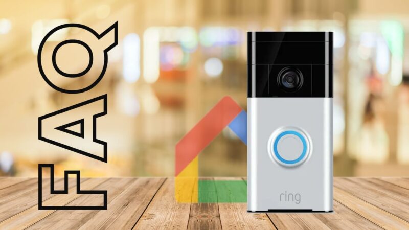 פעמון טבעת עם שאלות נפוצות של Google Home