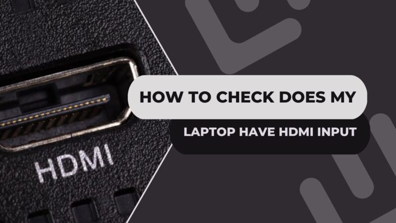 laptop HDMI input